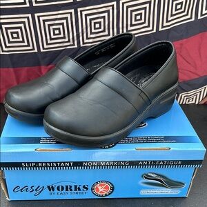 Black Mules and Clogs with Slip-On Design and Smooth Finish